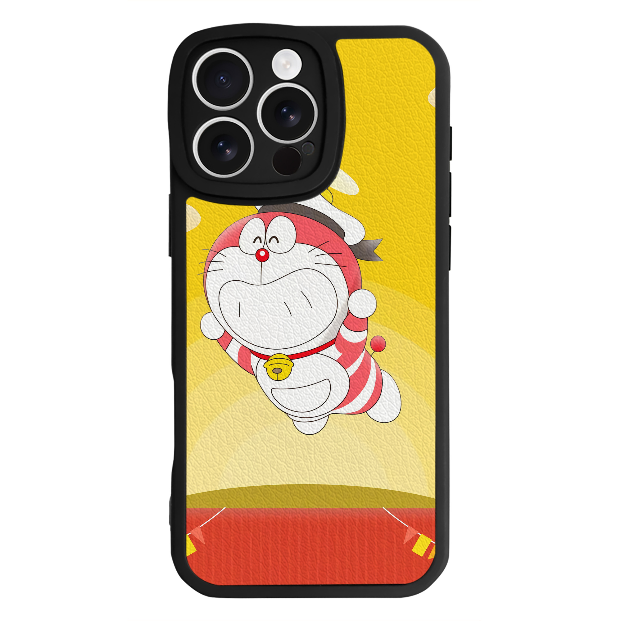 （画像用） ドラえもん Doraemon 【iPhone 16シリーズ対応】シリコンスマホケース（レザー調） 材質：シリコン
